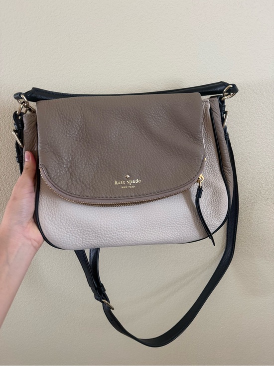 kate spade Handbags - kate spade Two-Tone Medium Pebbled Leather Crossbody with Black Strap
